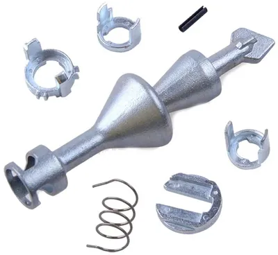Obrázok produktu pre Sada na opravu zámku dverí Techstar, kompatibilná s BMW Séria 3 E90 E91 E92 E93, predný zámok ľavý alebo pravý, 7 dielov, kov, strieborná