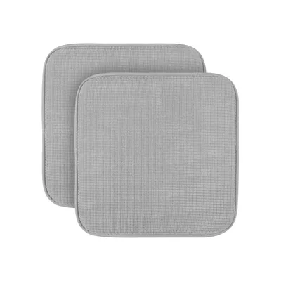 Zdjęcie produktu dla Poduszka na siedzisko (opakowanie 2 szt.) poduszka na krzesło z antypoślizgowym spodem 38 cm x 38 cm - certyfikat Oeko-Tex - poduszka na siedzisko uni, poduszka na krzesło poduszka na krzesło