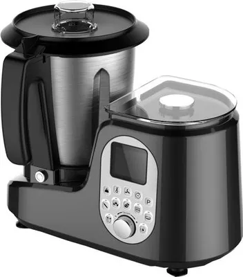 Produktbild von Sirge Küchenmaschine mit 20 Automatikprogrammen, integrierter Glaswaage, 2 L Edelstahlkaraffe, 30 - 120 ° C, schwarz