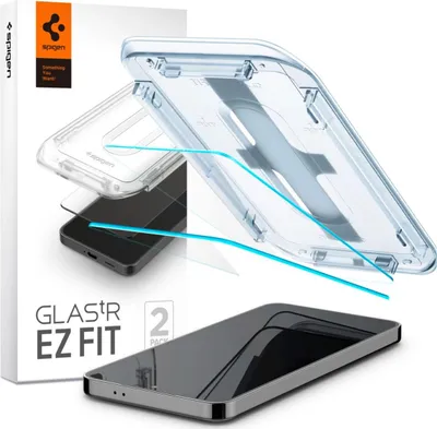 Produktbild von Spigen GLAS.tR EZ Fit HD, Samsung, Galaxy S24 (2024), Staubresistent, Kratzresistent, Transparent, 2 Stück(e)