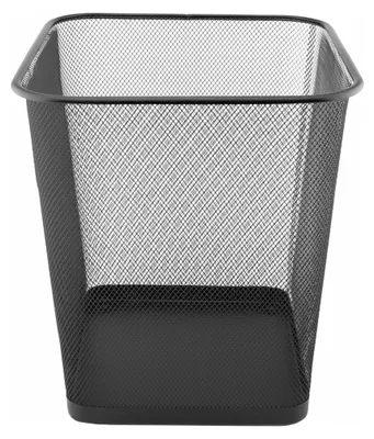Produktbild von D.RECT KOMO Papierkorb Metallgitter 18 Liter Eckig Mülleimer Schreibtisch Büro A