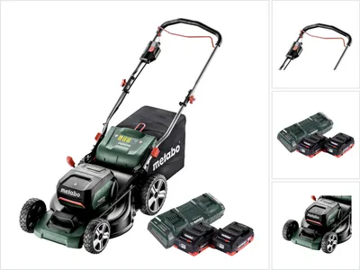 Zdjęcie produktu dla Metabo RM 36-18 LTX BL 46 Kosiarka akumulatorowa 36 V ( 2x 18 V ) 46 cm bezszczotkowa + 2x akumulator 4,0 Ah + podwójna ładowarka