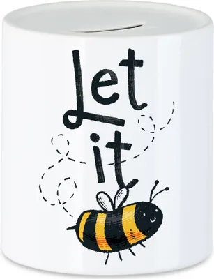 Produktbild von Let It Be(e) Spardose Bienen Motiv Sumsi Loslassen Mental Health Humorvolle Geschenkidee Spruch