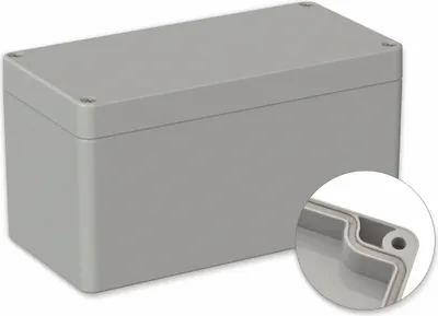 Produktbild von POLLIN, Polycarbonat Gehäuse, 160 x 80 x 85 mm, IP66, Lichtgrau