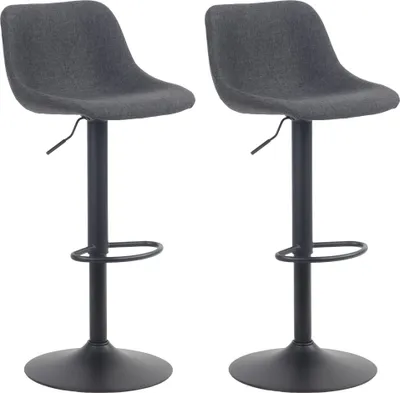Produktbild von 2er Set Barhocker HLO-CP274 Stoff  schwarz