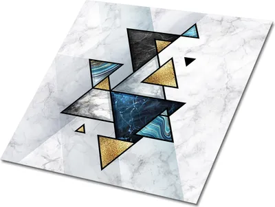 Produktbild von Selbstklebende Platten 30x30 cm Wandpaneele 9 Stück im Set Wanddeko - Abstraktionsmarmor-Dreiecke.