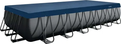 Produktbild von INTEX 28087 Pool Abdeckplane rechteckig Deluxe 732x366cm mit 20cm Überhang Cover