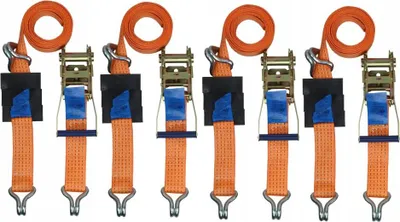 Immagine prodotto di Cinghie di fissaggio con cricchetto + gancio + cinghie trapezoidali per trasporto auto cinghie di fissaggio