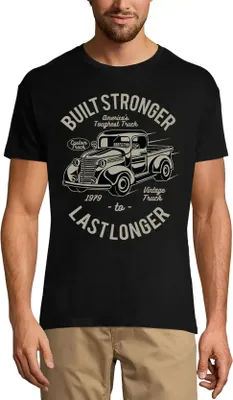 Produktbild von Herren Grafik T-Shirt Stärker gebaut hält länger - Amerikas Oldtimer-Trucks – Built Stronger Last Longer - America's Vintage Truck