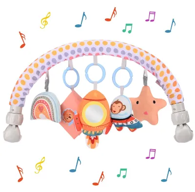 Image de Arc de jeu réglable avec miroir pour bébés