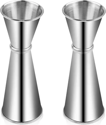 Imagen del producto de Vasos medidores para cócteles, de acero inoxidable, juego de 2 unidades, para bartenders