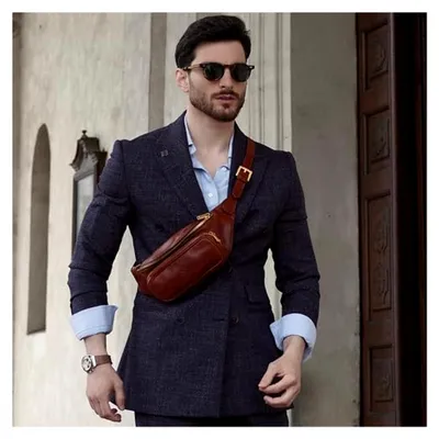 Produktbild von Leder Hüfttaschen Damen & Herren Bauchtasche Gürteltasche Crossbody Tasche