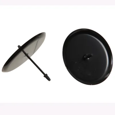 Produktbild von 4-TLG. Set Adventskranz-Stecker aus Metall Schwarz Ø 6 cm - Adventskranzhalter - Kerzenhalter für Adventskranz - Teelichthalter für Adventskranz