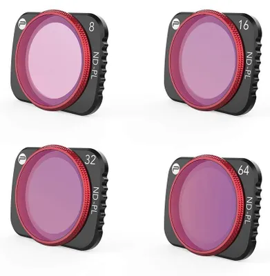 Image de Kit de filtres pour objectif de drone Mavic Air 2 - ND8, ND16, ND32, ND64