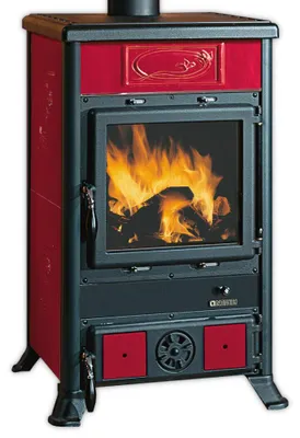 Immagine prodotto di La Nordica Holzofen | ROSSELLA R1.16 Vetroceramica | 9,0 kW | Bordeaux