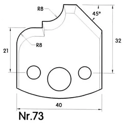 Zdjęcie produktu dla BRÜCK Uni-Profilmesser nr 73 HSS | 36373