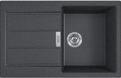 Produktbild von Franke Sirius 2.0 - Tectonite-Spüle S2D 611-78, 780x500 mm, Schwarz 143.0613.582