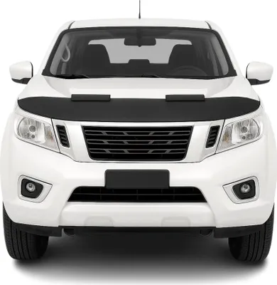 Productafbeelding van Motorkapbeschermer voor Nissan Navara 2015-2021, zwarte vinyl carwrap