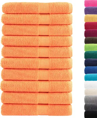 Imagen del producto de vidaXL Toallas de mano premium SOLUND, 10 unidades, color naranja, 100x200 cm, 600 g/m²