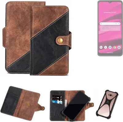 Produktbild von K-S-Trade Handyhülle Schutzhülle Bookstyle Case kompatibel mit Telekom T Phone 2023 Klapphülle Cover Hülle Schutztasche 1x