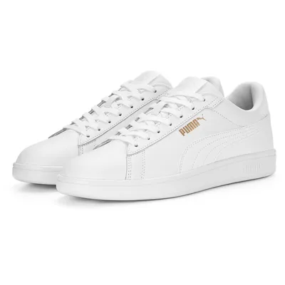 Produktbild von Puma Retro Sneaker Echtleder 'Smash 3.0 L' puma white - puma white - puma gold, Neutral EU:36 EU