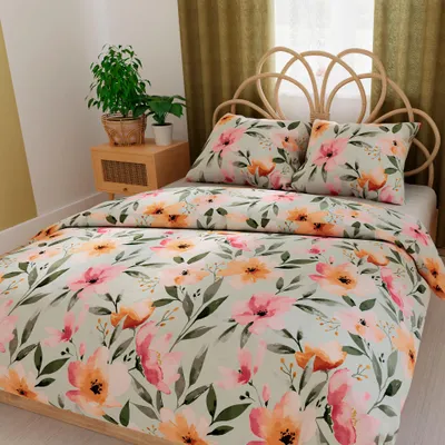 Obrázek produktu pro Ložní prádlo, bavlněný satén 160x200 Floralis Barevné květy