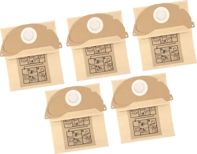 Image de Lot de 5 sacs en papier pour aspirateur, accessoires de rechange pour le bac à poussière des modèles WD2250, A2004, A2054 et MV2