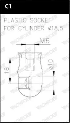 Produktbild von MONROE Gasfeder Motorhaubendämpfer 746mm für AUDI A3 Sportback (8VA, 8VF) 200N ML6284