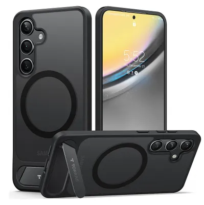 Obrázok produktu pre Torras – Pstand kryt so stojanom pre Samsung Galaxy S24 – čierny