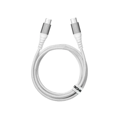 Produktbild von TRONIC Lade- und Datenkabel unterstützt PD-Schnellladen und Datentransfer Typ C auf C Weiß
