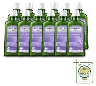 Image de 12 x Lait de bain relaxant à la lavande Weleda - 200 ml - Pack économique - 12 pièces