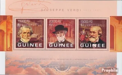 Produktbild von Briefmarken Guinea 2013 Mi 9870-9872 Kleinbogen (kompl. Ausgabe) postfrisch Giuseppe Verdi