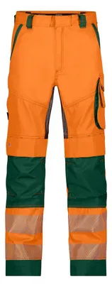 Imagen del producto de Pantalón de trabajo de alta visibilidad DASSY modelo ODESSA, talla 54, estándar, color naranja/verde