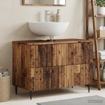 Immagine prodotto di Maison Exclusive - Mobile lavabo ZWOLLE, realizzato in legno di recupero, dimensioni 82 x 41 x 58,5 cm