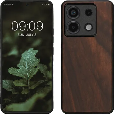 Kwnmobile Hülle Für Xiaomi Redmi Note 8 Pro – Holz & Carbon-Optik, Stoßfest, Schlank