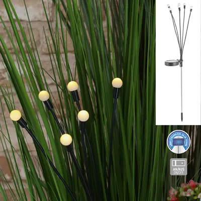 Produktbild von LED Solar Gartenstecker, Firefly, weiß, ca. 67cmH