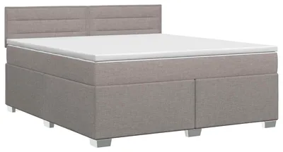 Obrázok produktu pre vidaXL Box spring posteľ s matracom Taupe 140 x 200 cm látka