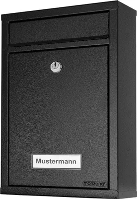 Produktbild von MONZANA® 6x Briefkasten Wandbriefkasten Briefkastenanlage Postkasten Stahl, Farbe:schwarz