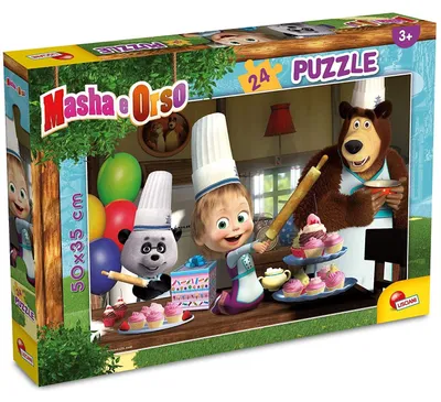 Produktbild von Puzzle Puzzlespiel Kinderpuzzle - 24 Teile - 50 x 35 cm - Ab 3 Jahren - Masha und der Bär