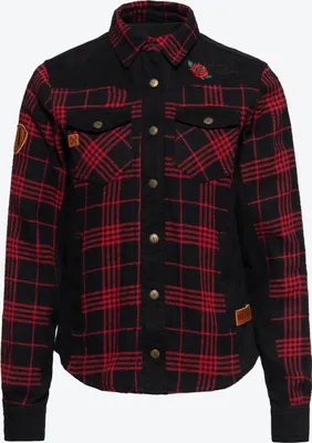 Produktbild von QUEEN KEROSIN Outdoor Funktionshemd Mit Herausnehmbarem Softshell-Innenfutter Wild Ones Roses Schwarz S