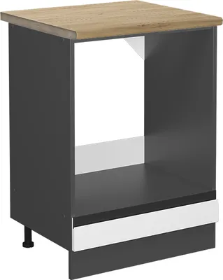 Produktbild von Herdumbauschrank Vicco R-Line Weiß 60 cm  J-Shape, AP Eiche, Model 46368