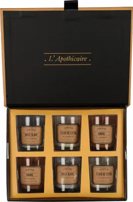 Image de Coffret Bougie Parfumee Apothicaire X6