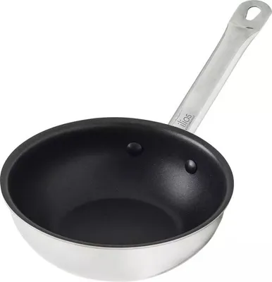 Produktbild von ILIOS 227798627 Bratpfanne, 24 cm max. Durchmesser, Edelstahl, Induktionsherd-geeignet, Antihaftbeschichtung