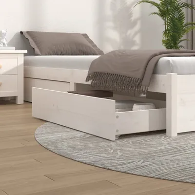 Produktbild von Bettschubladen 4 Stk. Weiß Massivholz Kiefer , Schubladen Design 2024