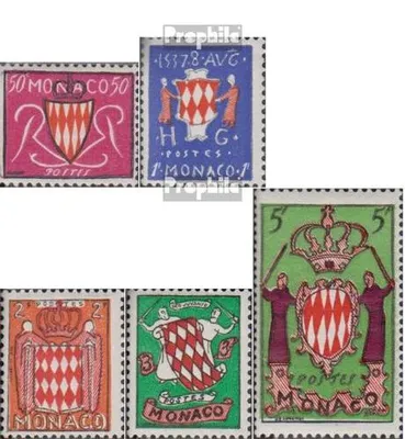 Produktbild von Briefmarken Monaco 1954 Mi 479-485 (kompl.Ausg.) postfrisch Wappen