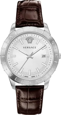 A studio shot of a men's watch.