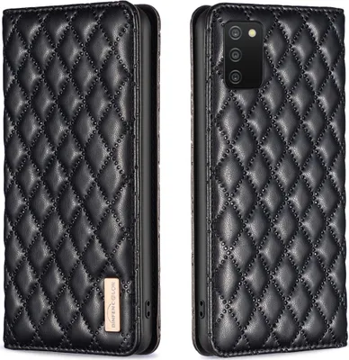 Produktbild von Galaxy A03S Hülle, Elegant Bookstyle Flip Leder Kartenfächer Schutzhülle mit Ständer für Samsung Galaxy A03S A02S Schwarz