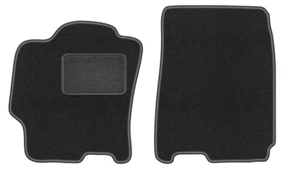 Produktbild von Velours-Fußmatten Vorne für Mazda 323 BJ 1998-2003 (Limousine/Schrägheck/Kombi) – 2-tlg, Graphit, passgenau – Wielganizator LUX