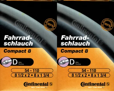 Produktbild von 2x Continental Compact 8 Schlauch 8 Zoll DV (54-110) DV 26mm