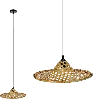 Produktbild von Bambus Pendelleuchte Boho 40cm E27 Innenleuchte